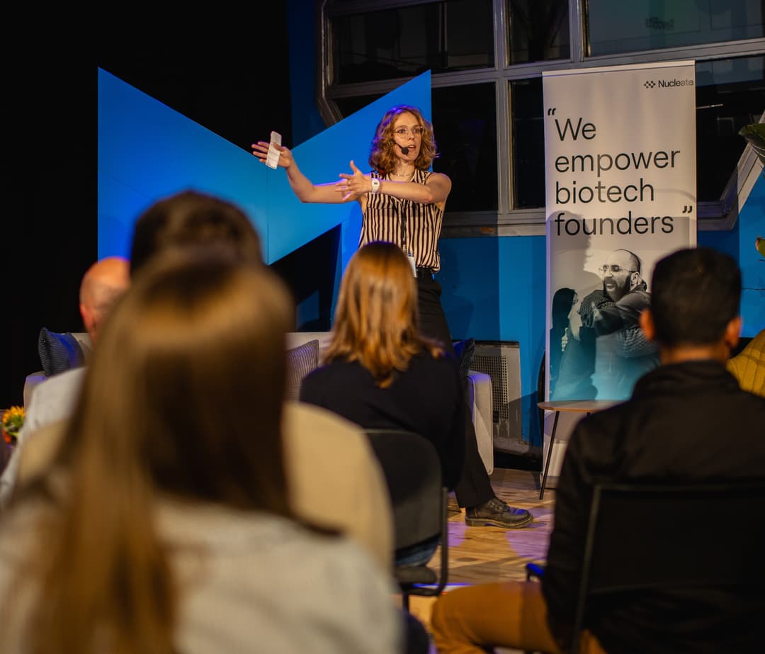 Hannah moderating a Neurotech Event from Nucleate Berlin